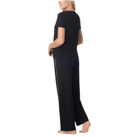 NWOT Midnight by Carole Hochman Crepe Knit Sleep Set | Black - Picture 3 of 7